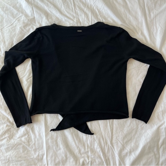 Prana Breathe Georgia Organic Cotton Black Wrap Cardigan Top Women’s - Medium - Picture 3 of 8